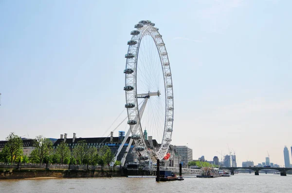 Photo London Eye Ferris Wheel Thames River London England — Stockfoto