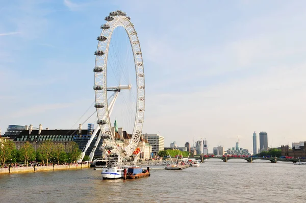 Photo London Eye Ferris Wheel Thames River London England — Stockfoto