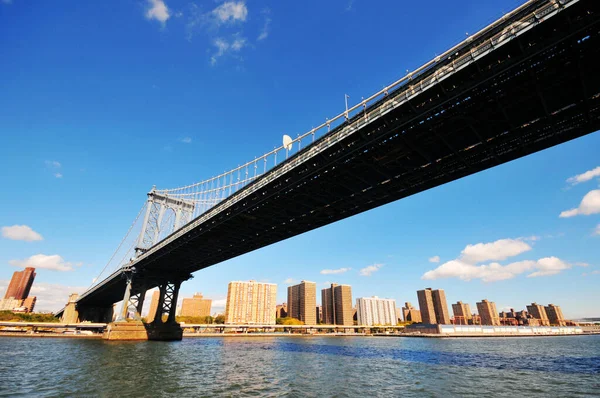 Zdjęcie Panoramiczne Manhattan Bridge Nowym Jorku Usa — Zdjęcie stockowe