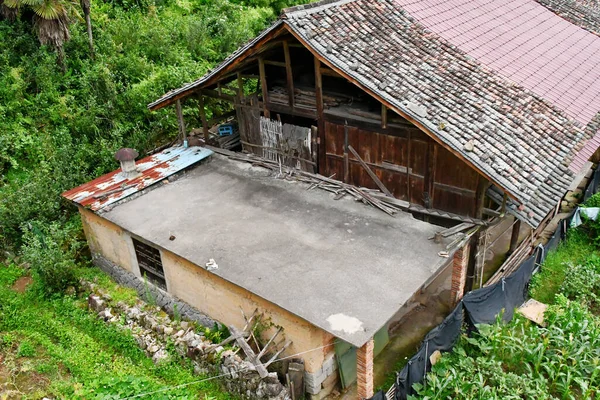 Foto Casas Moradores Locais Estilo Tradicional China Rural — Fotografia de Stock