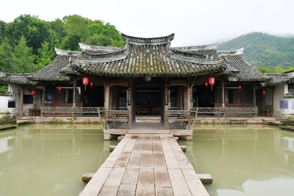 Geleneksel Bir Çin Tarzı Binanın Fotoğrafı Zhejiang Eyaleti Çin — Stok fotoğraf