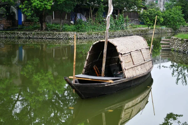 Photo Bateau Pêche Traditionnel Style Chinois Chine Province Zhejiang — Photo