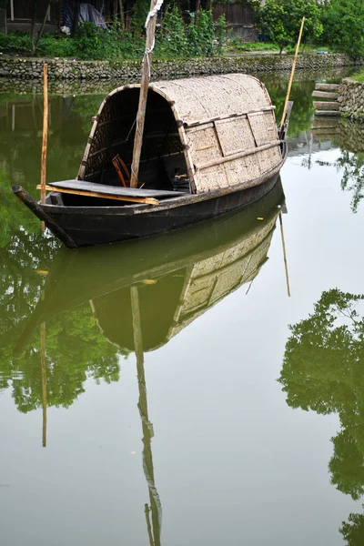 Photo Bateau Pêche Traditionnel Style Chinois Chine Province Zhejiang — Photo