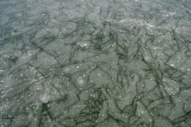 Kışın donmuş göllerin fotoğrafı, Pekin, Çin