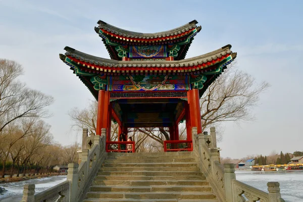 Photo Ancient Pavilion Jingshan Mountain Beijing China — Stock Photo, Image