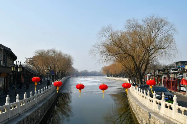 Street View Photo Beijing China Taken Morning January 2020 Chinese — Stock Photo, Image