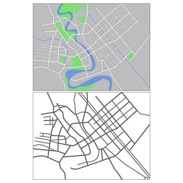 Layered Editable Vector Streetmap Baghdad Iraq Which Contains Lines Colored — Wektor stockowy