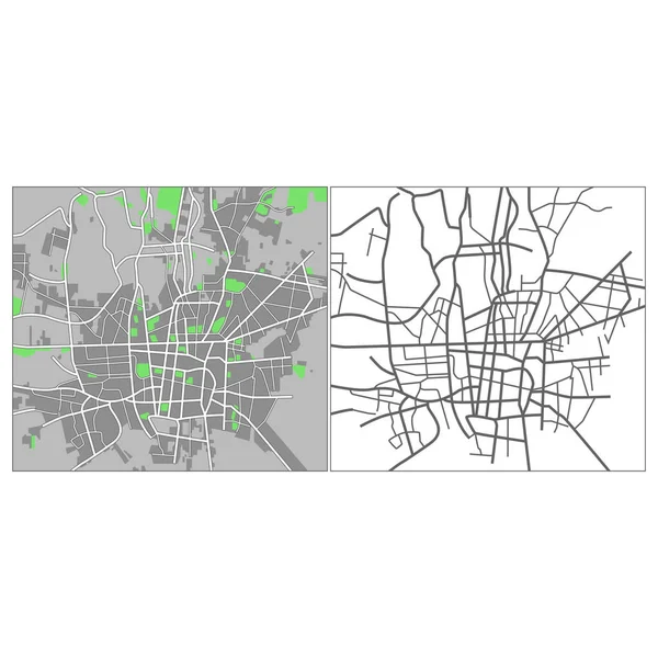 Layered Editable Vector Streetmap Tehran Iran Which Contains Lines Colored — Archivo Imágenes Vectoriales