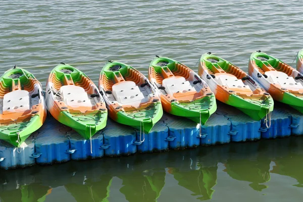 Photo Several Kayaks Dock — Foto Stock