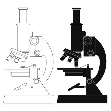 Layered editable vector illustration pattern of microscope.