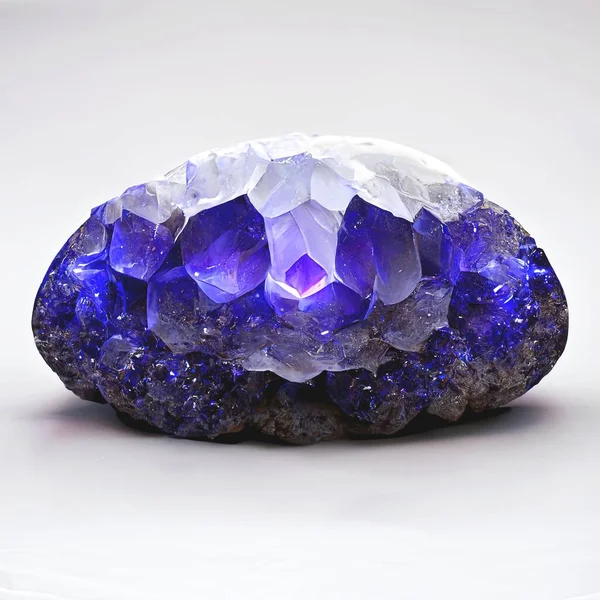 Maded Close Amethyst Gem Brooch Shape — Photo