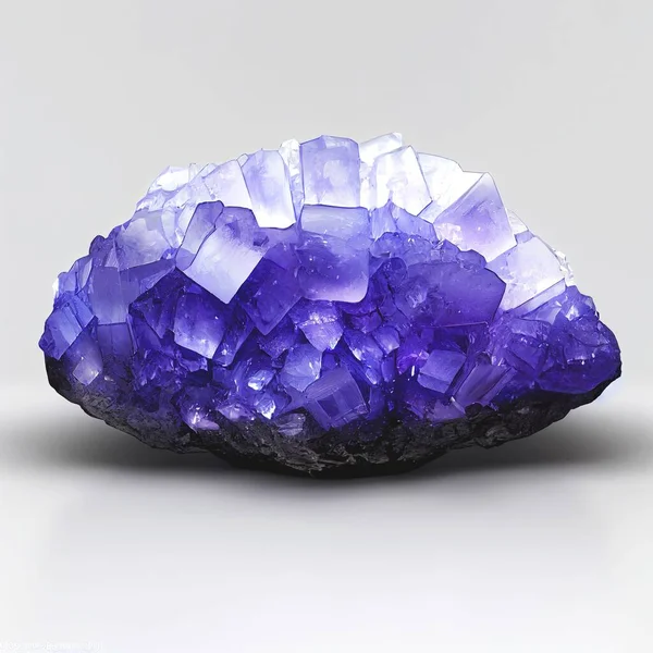 Maded Close Amethyst Gem Brooch Shape — Stock Photo, Image