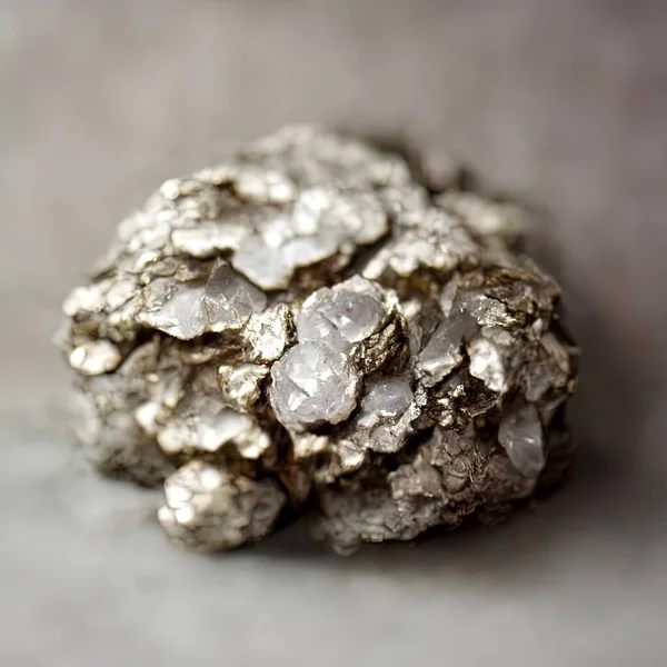 Made Close Silver Nugget — Stockfoto