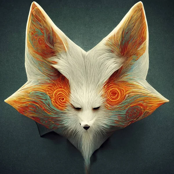 Mystical Fox Portait Spiritual Pose — Stock Fotó