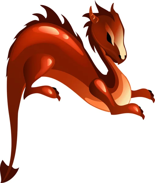 Dragon rouge — Image vectorielle