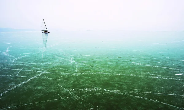 冬のバラトン湖 — ストック写真