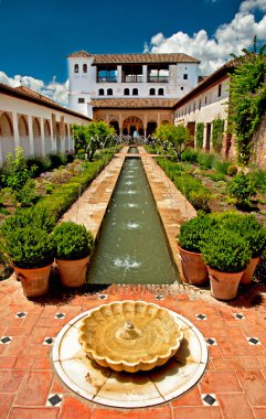 granada şehrinde ünlü generalife