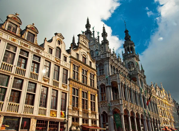 Casas da famosa Grand Place, Bruxelas — Fotografia de Stock