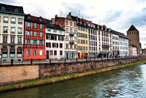 Petite-Fransa Strasbourg güzel evler — Stok fotoğraf