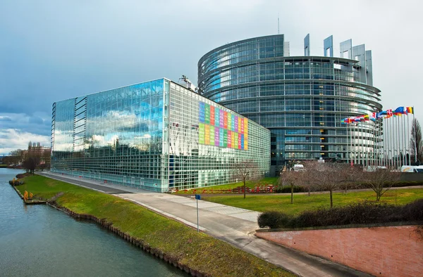 Exterior of the European Parliament of Strasbourg — Stock Photo, Image