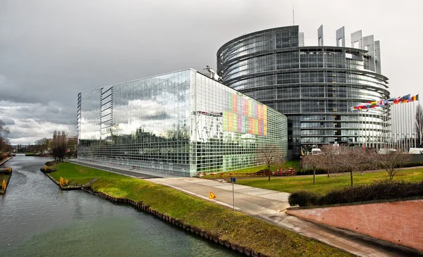 Esterno del Parlamento europeo di Strasburgo — Foto Stock