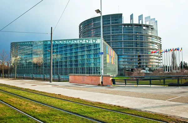 Exterior del Parlamento Europeo de Estrasburgo — Foto de Stock