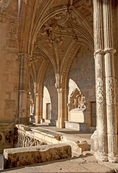 Cloister of the famous cathedral of Leon — Stock Photo, Image