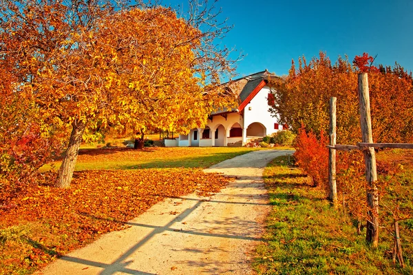 Casa rural en otoño — Foto de Stock