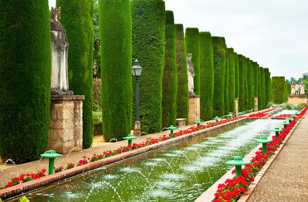 Jardins no Alcazar de los Reyes Cristianos — Fotografia de Stock