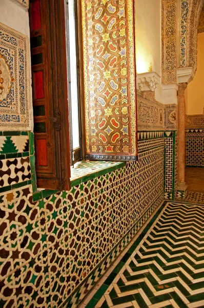 Ceramic tiles in the Royal Alcazars of Seville — Stock Photo, Image