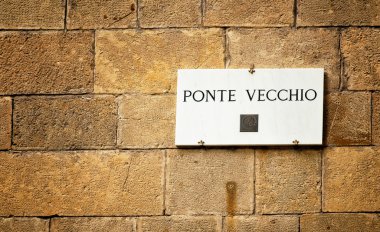 Ponte vecchio sokak tabelası