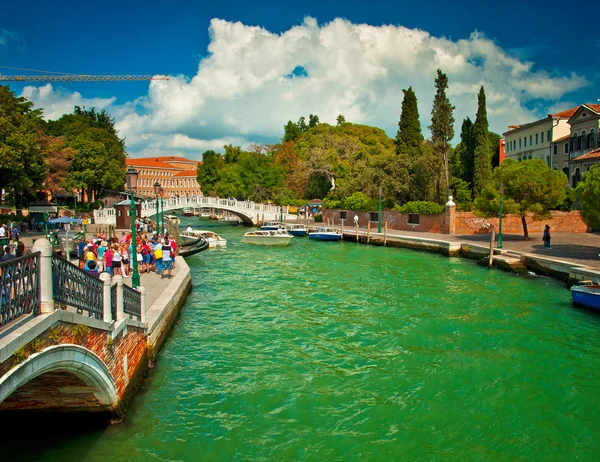 Csatornák-venezia, Olaszország — Stock Fotó