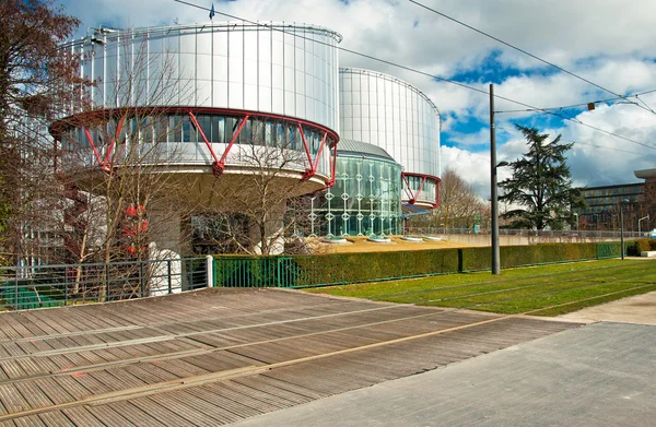 欧洲人权法院的建设 — 图库照片