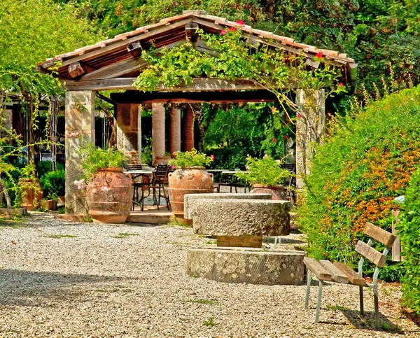 Elegant covered terrace — Stock Image Elegant covered terrace Stock Picture