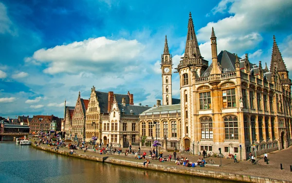 Nice houses in Ghent — Stock Photo, Image