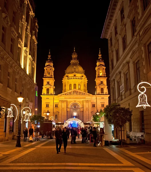 Vánoční jarmark v Budapešti. — Stock fotografie