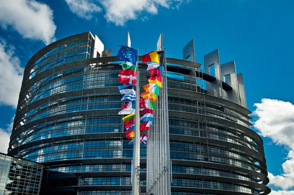 Esterno del Parlamento europeo a Strasburgo — Foto Stock