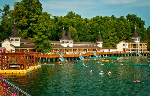 Jezero Hevíz v Maďarsku. — Stock fotografie