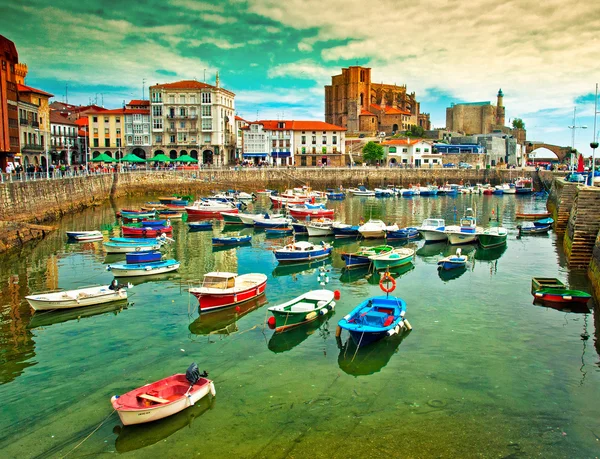 Harbour of Castro Urdiales — Stock Photo, Image