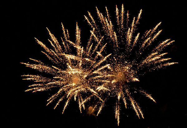 Fireworks in the night sky — Stock Photo, Image