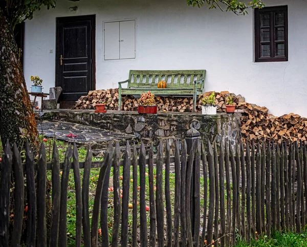 Holloko Hungary October 2020 Traditional Stone Houses Old Town Holloko — Stock Photo, Image