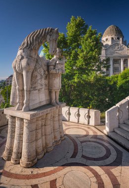 Budapeşte 'deki Aziz Stephen heykeli