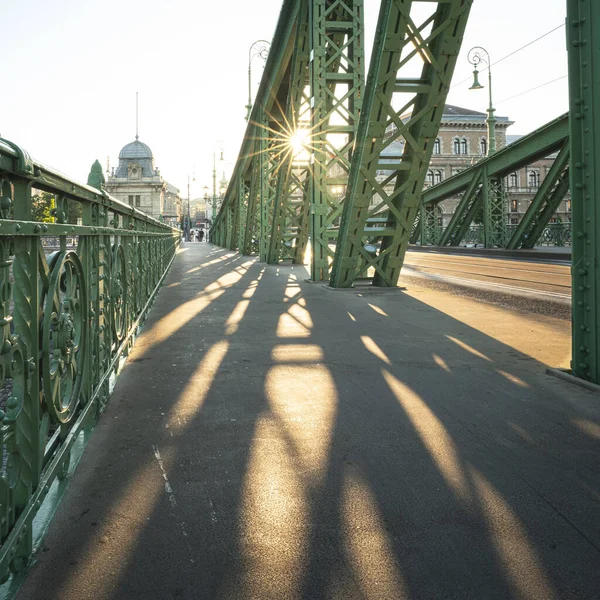 Iconic Bridge Budapest Liberty Bridge Summer — Stock Photo, Image