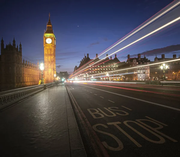 Famoso Tower Bridge Londra Notte — Foto Stock
