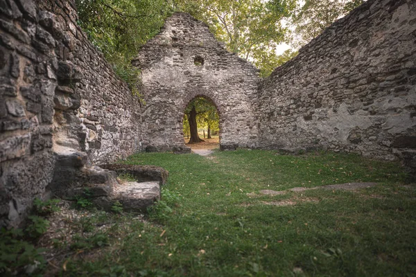 Templo Ruina Medieval Lago Balaton Hungría — Foto de Stock