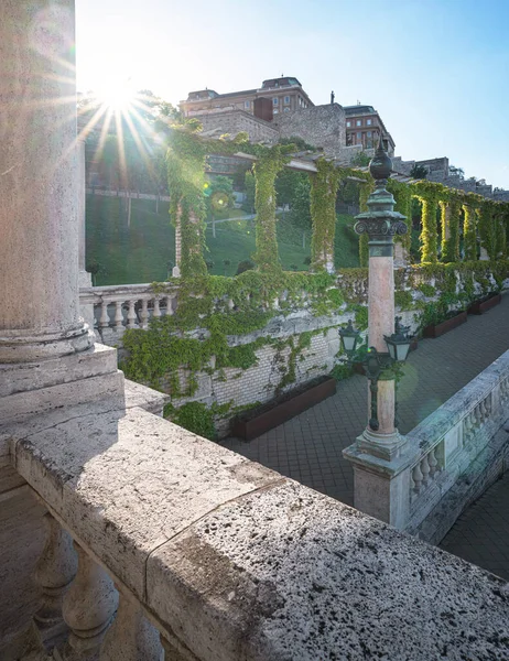 Varkerův Bazar Zahradní Pavilon Královského Paláce Budapešti Maďarsko — Stock fotografie