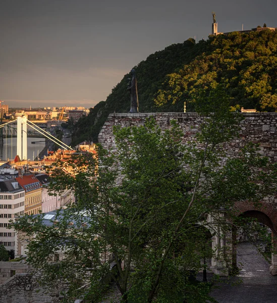 View Elisabeth Bridge Citadel Budapest Hungary — ストック写真