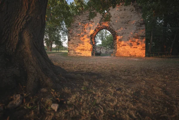 Templo Ruina Medieval Lago Balaton Hungría — Foto de Stock