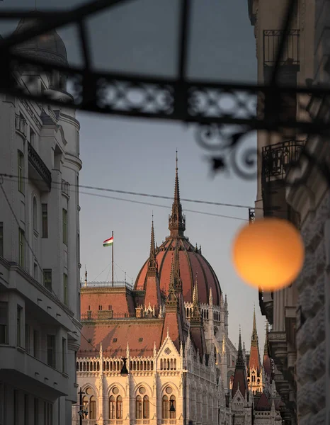 View Famous Hungarian Parliament Budapest — Fotografia de Stock
