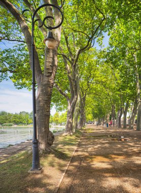 Yazın Balaton Gölü 'ne giden yol